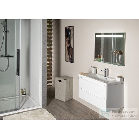 Sapho WAVE II mosdótartó szekrény, 2 fiókkal, pipererendezővel, 80x45x48cm, fehér (WA080-3030)
