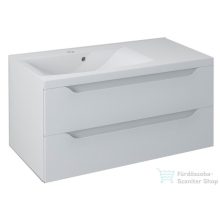   Sapho WAVE II mosdótartó szekrény, 2 fiókkal, pipererendezővel, balos, 90x45x48cm, fehér (WA092-3030)