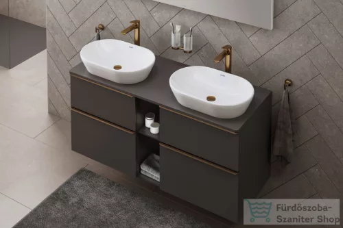 Duravit Wave XL magasított mosdó csaptelep leeresztő nélkül, szálcsiszolt bronz WA1040002004