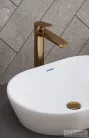 Duravit Wave XL magasított mosdó csaptelep leeresztő nélkül, szálcsiszolt bronz WA1040002004