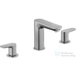   Duravit Wave 3 üléses mosdó csaptelep click-clack leeresztővel, rozsdamentes acél hatású WA1060005070