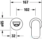 Duravit WAVE falsík alatti mosdó csaptelep  20 cm-es kifolyóval, alaptest-és leeresztő nélkül, fényes arany hatású WA1070004034