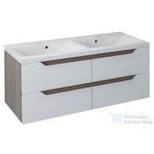   Sapho WAVE II mosdótartó szekrény, 4 fiókkal, 120x50x48cm, fehér/maliwenge (WA120-3021)