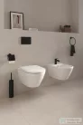 Duravit WAVE bidé csaptelep automata leeresztővel, matt fekete WA2400001046