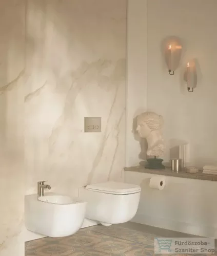 Duravit WAVE bidé csaptelep automata leeresztővel, rozsdamentes acél hatású WA2400001070