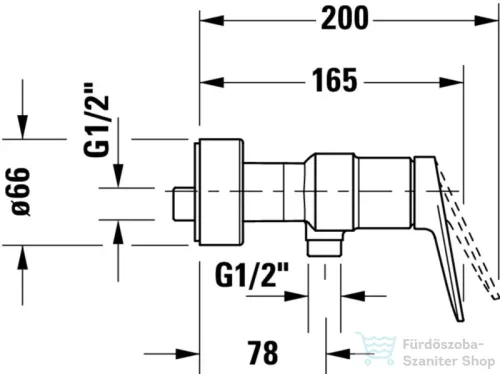 Duravit Wave zuhany csaptelep zuhanyszett nélkül, szálcsiszolt bronz WA4230000004