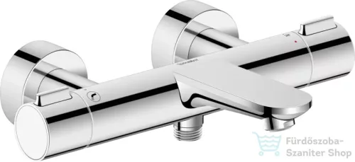 Duravit WAVE termosztátos kádtöltő csaptelep zuhanyszett nélkül, króm WA5220000010