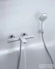Duravit WAVE termosztátos kádtöltő csaptelep zuhanyszett nélkül, króm WA5220000010