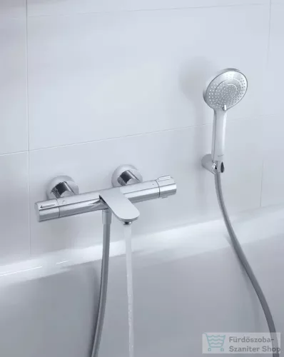 Duravit WAVE termosztátos kádtöltő csaptelep zuhanyszett nélkül, króm WA5220000010