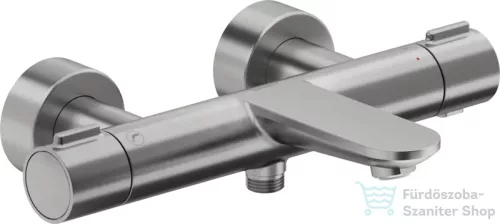 Duravit WAVE termosztátos kádtöltő csaptelep zuhanyszett nélkül, rozsdamentes acél hatású WA5220000070