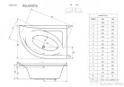 Niwell Aquarella 150x100 aszimetrikus kád, balos