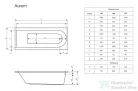 Niwell AURUM 150x70 egyenes kád