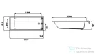 Niwell Sofi Slim egyenes kád 160x70 cm