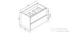 Wellis Elois Grey 80 2 fiókos mosdószekrény WB00270