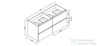 Wellis Elois Grey 120 4 fiókos mosdószekrény WB00273