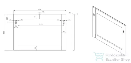 Wellis Nina 80 Fali tükör WB00282