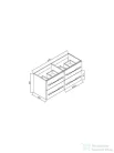 Wellis Nina 120 4 fiókos mosdószekrény WB00283
