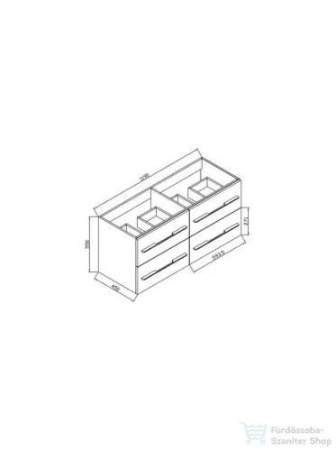 Wellis Nina 120 4 fiókos mosdószekrény WB00283