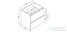 Wellis Elois White 60 2 fiókos mosdószekrény WB00310
