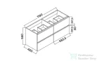 Wellis Elois White 120 4 fiókos mosdószekrény WB00314