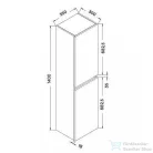 Wellis Elois White függesztett magas szekrény WB00316