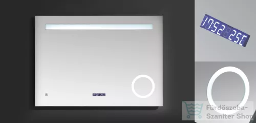 Wellis Rodos 120 cm fürdőszobai tükör LED világítással, kijelzővel WB00326