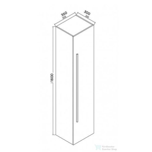 Wellis Almeria függesztett magas szekrény WB00348