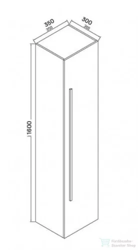 Wellis Almeria függesztett magas szekrény WB00348