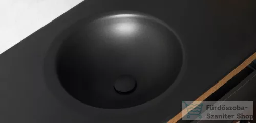 Wellis Tunis 90 matt fekete top integrált mosdóval WB00425