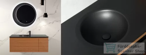 Wellis Tunis 120 matt fekete top integrált mosdóval WB00427