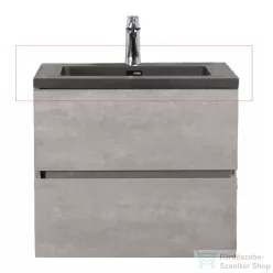 Wellis Mallorca 60 matt fekete quartz sand mosdó WB00526