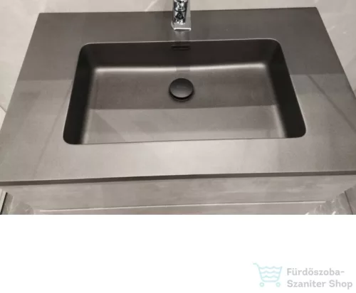 Wellis Mallorca 80 matt fekete quartz sand mosdó WB00528