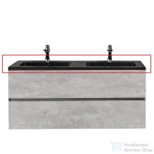   Wellis Mallorca 120 matt fekete quartz sand dupla mosdó WB00530