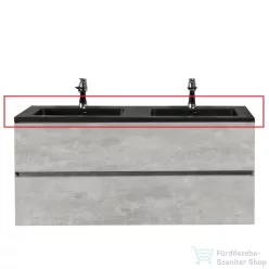   Wellis Mallorca 120 matt fekete quartz sand dupla mosdó WB00530