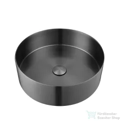   Wellis Marigold pultra ültethető rozsdamentes acél mosdó, szálcsiszolt fegyvermetál WB00557