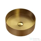 Wellis Marigold pultra ültethető rozsdamentes acél mosdó, szálcsiszolt arany WB00558