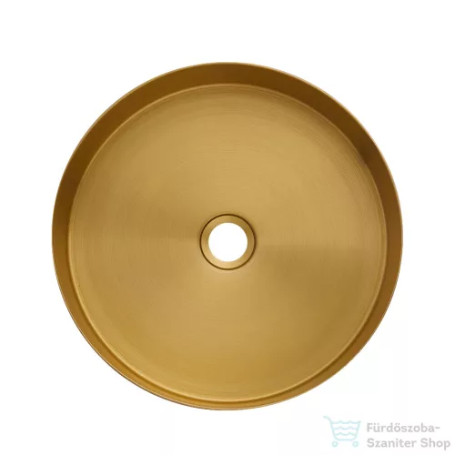 Wellis Marigold pultra ültethető rozsdamentes acél mosdó, szálcsiszolt arany WB00558