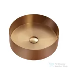 Wellis Marigold pultra ültethető rozsdamentes acél mosdó, szálcsiszolt rózsa arany WB00559