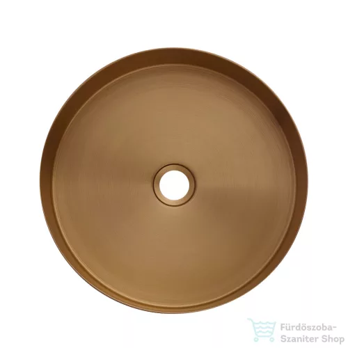 Wellis Marigold pultra ültethető rozsdamentes acél mosdó, szálcsiszolt rózsa arany WB00559