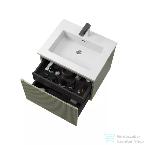 Wellis Varna 60 1 fiókos mosdószekrény, bambuszzöld WB00560