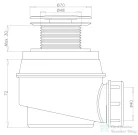 Omnires TRAP zárható zuhanytálca/kád leeresztő, szálcsiszolt réz WB01XCPB