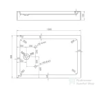 Wellis SMC 120x80x15 cm-es szögletes magas zuhanytálca, zuhanyszifonnal WC00336