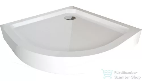 Wellis SMC 90x90x15 cm-es íves magas zuhanytálca, zuhanyszifonnal WC00405