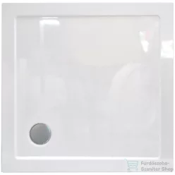   Wellis SMC 90x90x4 cm-es szögletes lapos zuhanytálca, zuhanyszifonnal WC00408