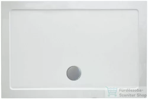 Wellis SMC 120x90x4 cm-es szögletes lapos zuhanytálca, zuhanyszifonnal WC00412