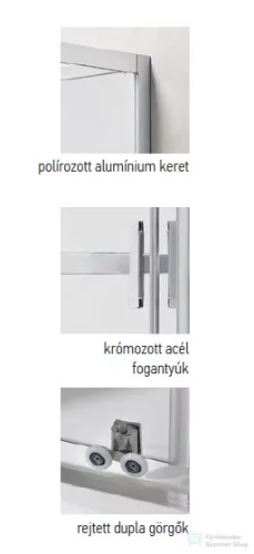 Wellis Vivara 90x90 hátfalas zuhanykabin zuhanytálcával Easy Cleannel WC00419