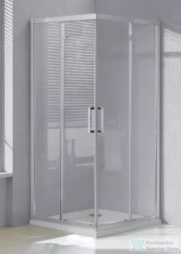 Wellis Apollo 90x90 szögletes zuhanykabin tolóajtóval easy clean bevonattal WC00474