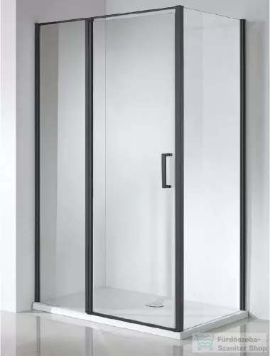 Wellis Triton Black 120x80 szögletes 1 nyílóajtós zuhanykabin Easy Cleannel WC00480