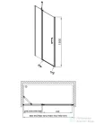 Wellis Pure nyílóajtós zuhanyfal 100 easy clean bevonattal WC00481
