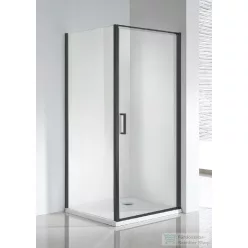  Wellis Quadrum Black 90x90 szögletes 1 nyílóajtós zuhanykabin easy clean bevonattal WC00483